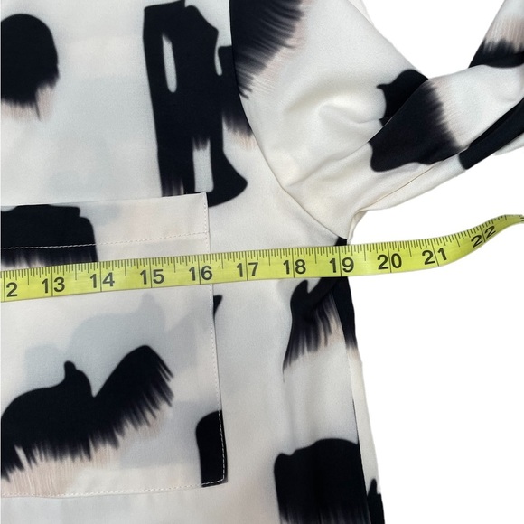 Shein Cream ling sleeve lightweight button down blouse size XS - Picture 7 of 12